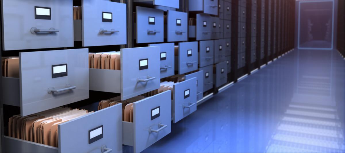 Hundreds of documents in file cabinets 